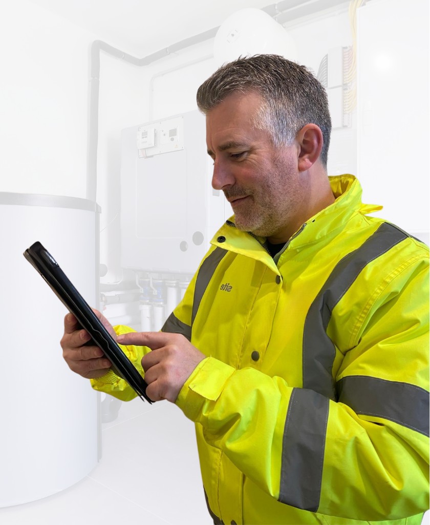 Technician conducting an onsite discovery assessment